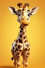 the AI Image Generator, Cute Cartoon Giraffe