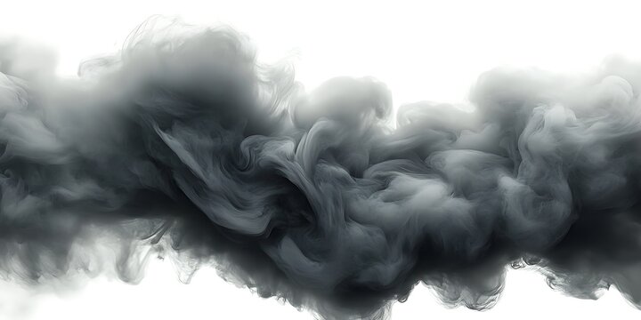 
Swirling Black and Gray Smoke Cloud