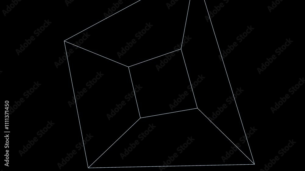 Poster elegant bouncing cube animation
