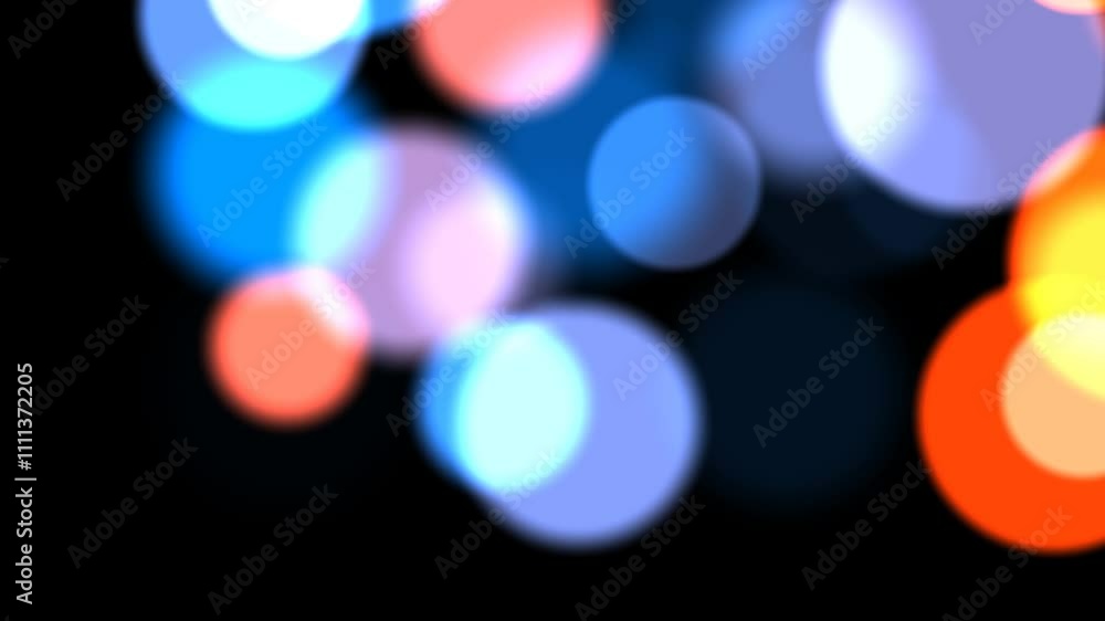Poster flowing bubble effect with smooth transitions