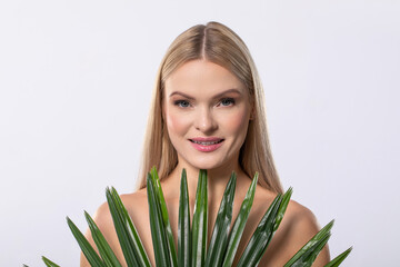 Naklejka premium Embracing Natural Beauty with the Exquisite Aloe Vera Plant and all its Benefits