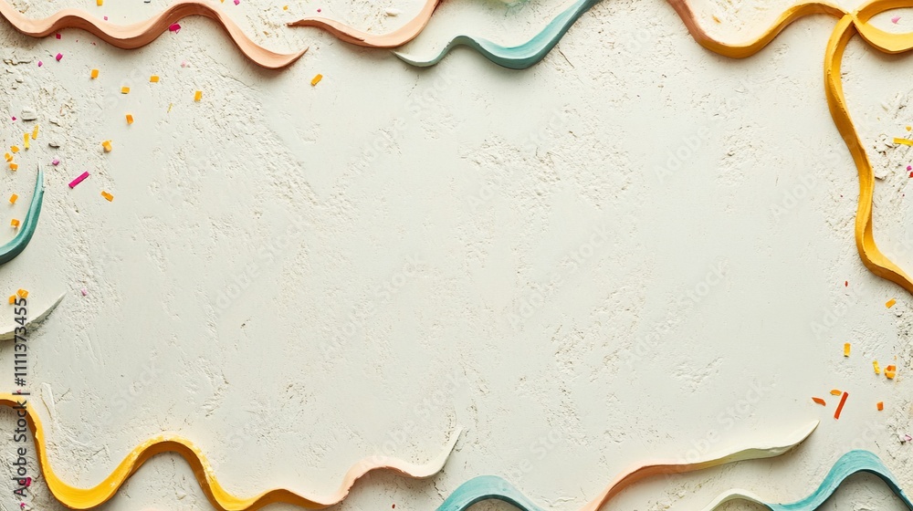 Poster minimalist ribbon lines, as subtle curves drawn on neutral colored surfaces, create elegant designs 