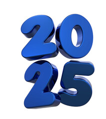 2025 Blue Number New Year