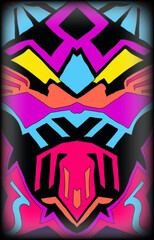 Tapestry background, card game, seamless abstract pattern.