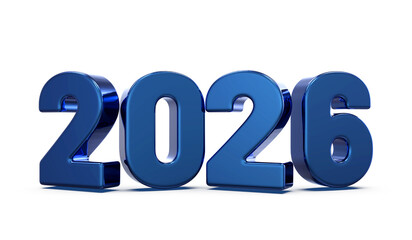 2026 Blue Number Happy New Year