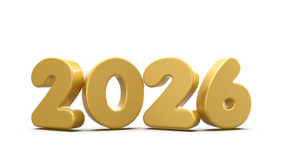 2026 Gold Number Happy New Year