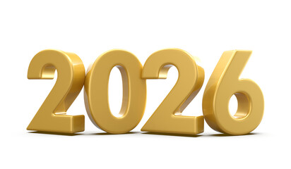 2026 Gold Number Happy New Year