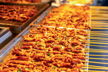 Mouthwatering Grilled Squid Skewers Perfect for Street Food Lovers