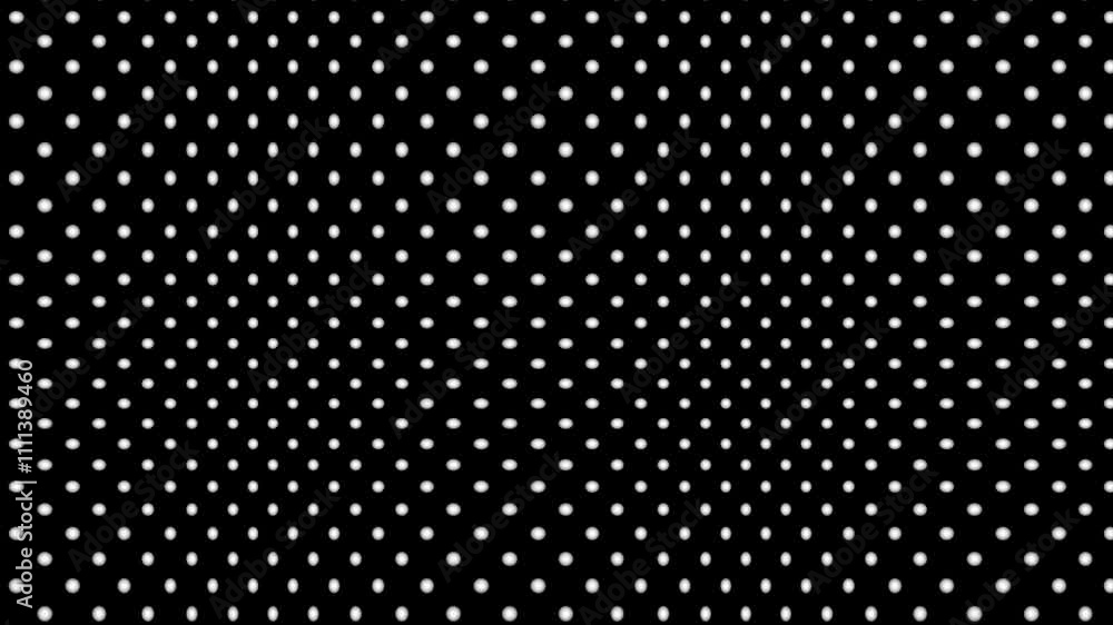 Poster dynamic flow of smooth polka dots on dark background