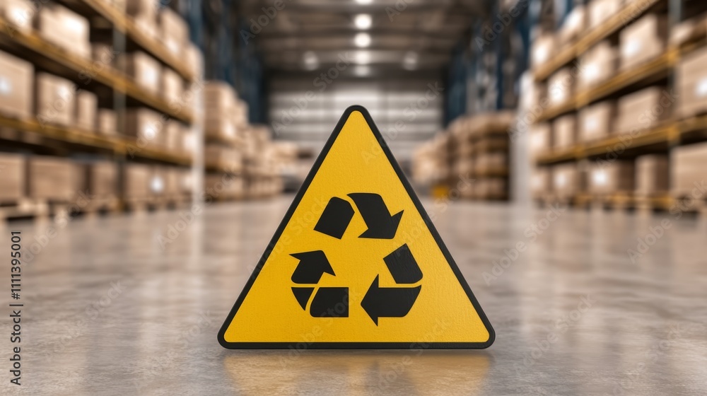 Poster warehouse recall sign, ensuring product quality and safety through effective inventory control effic
