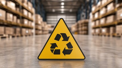 Warehouse recall sign, ensuring product quality and safety through effective inventory control efficient return procedures