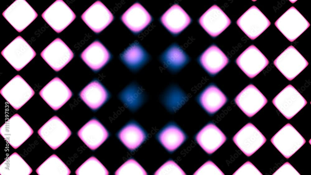 Poster modern grid pattern with rotating elements