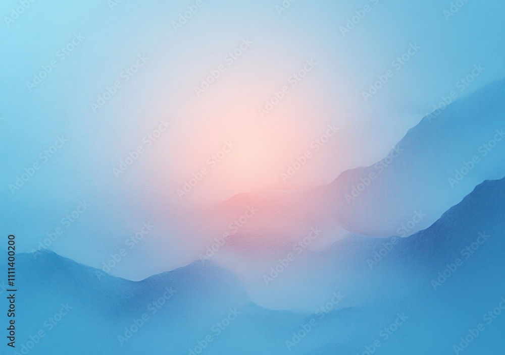 Poster soft blue gradient background with gentle glow minimalist abstract design