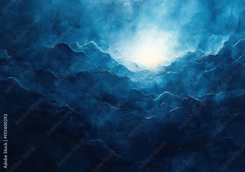 Poster bright soft blue radial gradient background with gentle texture and elegant minimalist design