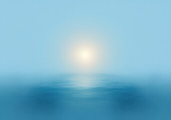 Obraz premium Soft Blue Gradient Abstract Background with Gentle Glow and Watercolor Effect