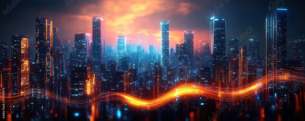 Poster futuristic digital background for tech education artificial intelligence neural networks data transf