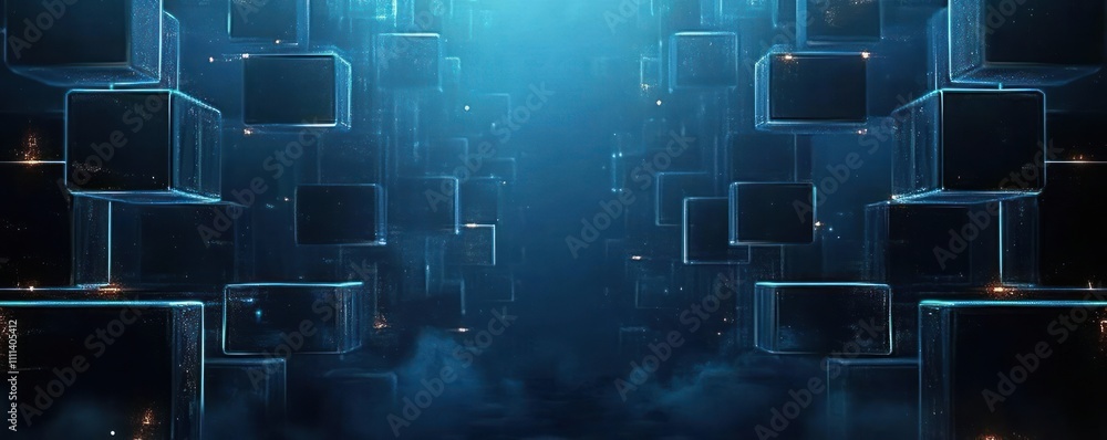 Aufkleber futuristic digital background for technology, neural networks, artificial intelligence, data transfe
