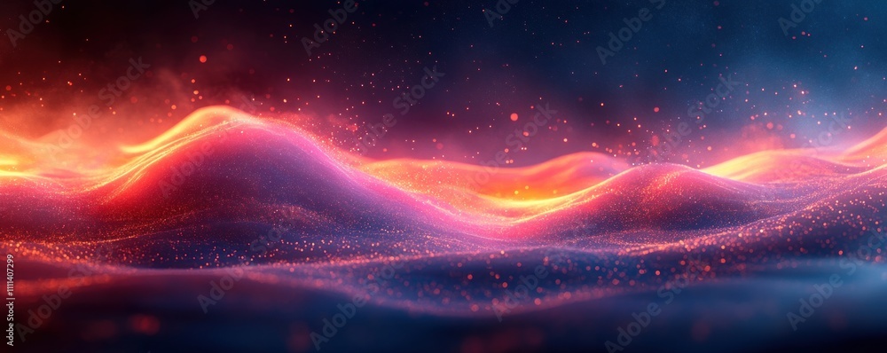 Poster futuristic digital background for technology data transfer neural networks ai graphic design educati