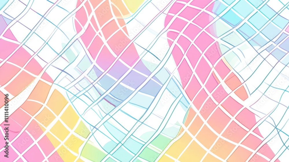 Poster pastel grid pattern abstract background.