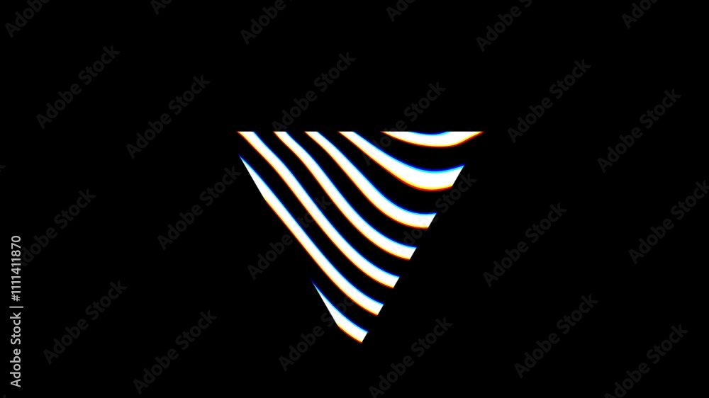 Aufkleber smooth zebra pattern flow over triangle
