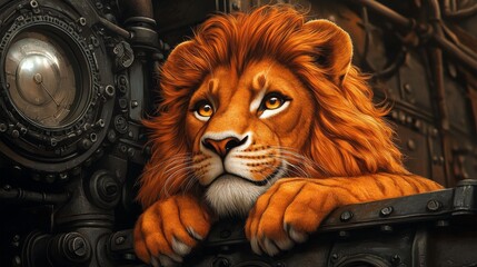 Lion in a Steampunk World