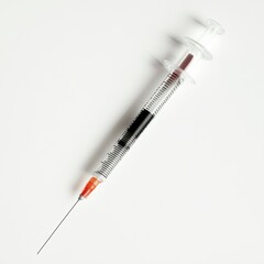 Fototapeta premium Sterile Syringe Without Needle on White Background