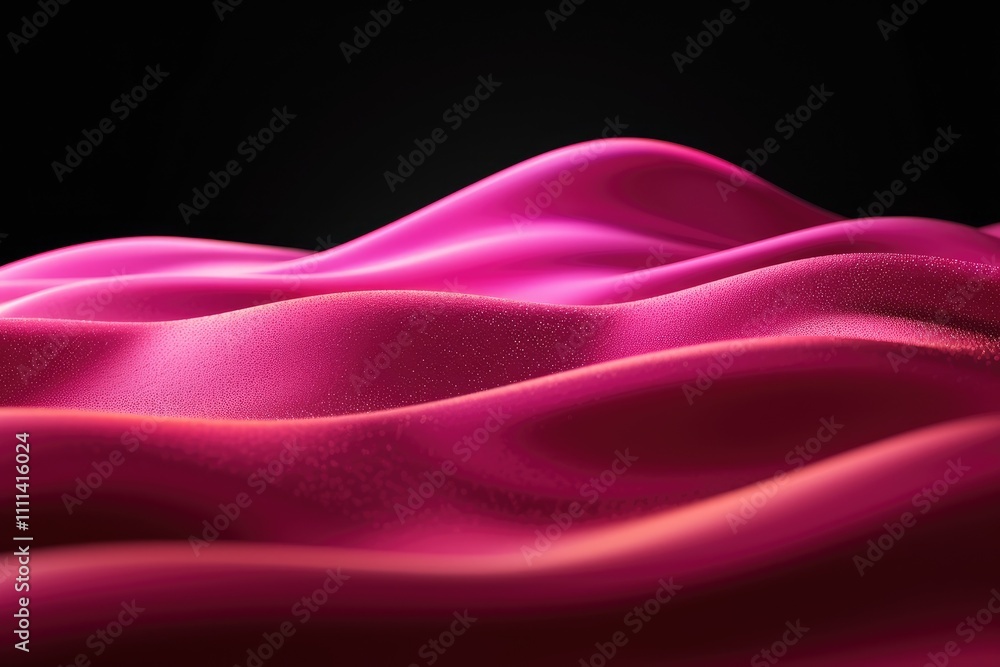 Aufkleber a vibrant display of pink waves flowing gracefully against a dark background, creating a sense of de