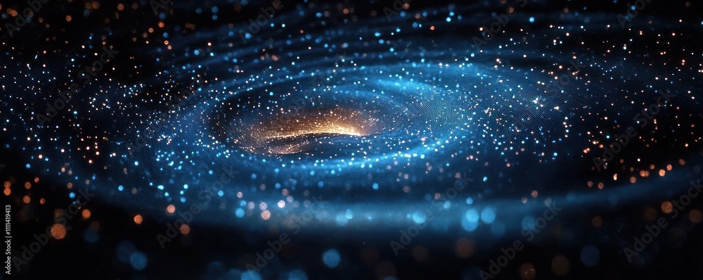 Poster futuristic digital abstract background with glowing lights and star particles for tech and data desi
