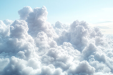 A Vast Expanse Of Fluffy White Clouds In The Sky