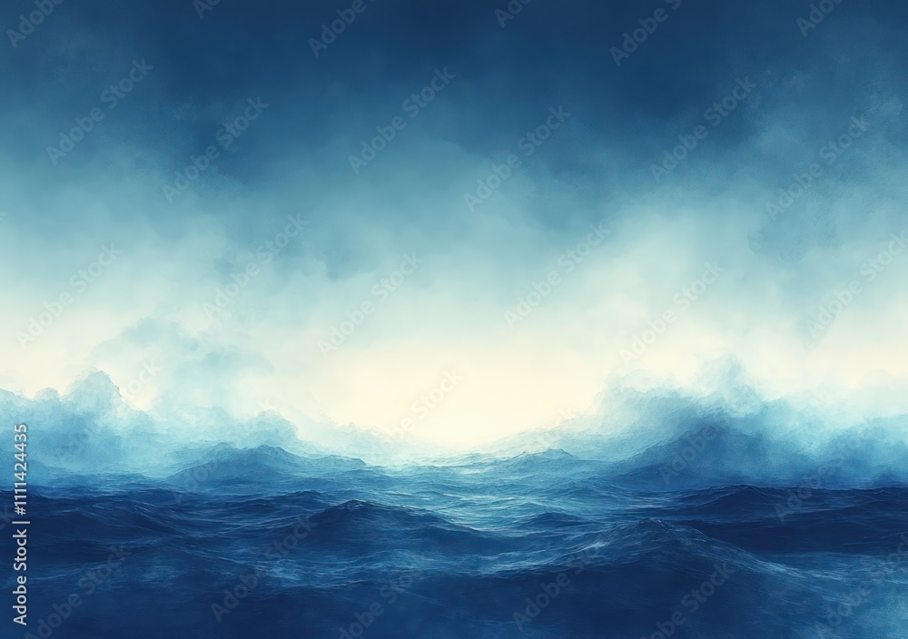 Poster gradient blue background with soft light and texture