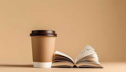 cup of coffee and book