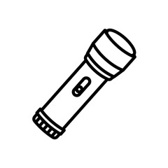 flashlight icon vector, line style icon
