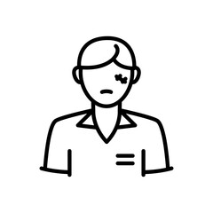 prisoner icon vector, line style icon
