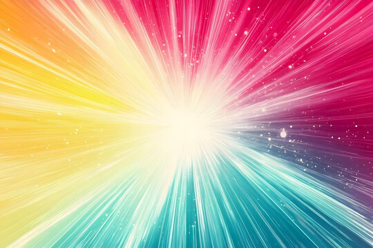 A vibrant burst of color radiating outward, creating a dynamic and energetic visual effect.