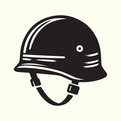 Fototapeta premium military cap illustration, black military cap logo vector, military cap silhouette vector illustration design.