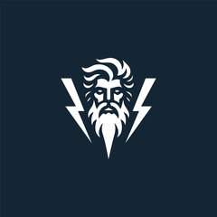 thunderbolt zeus god logo © Fajarhidayah11