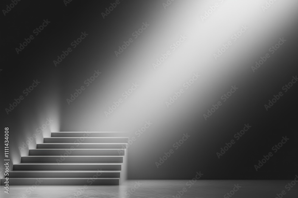 Poster silvery textile background with crumpled smooth gradient and soft ambient light
