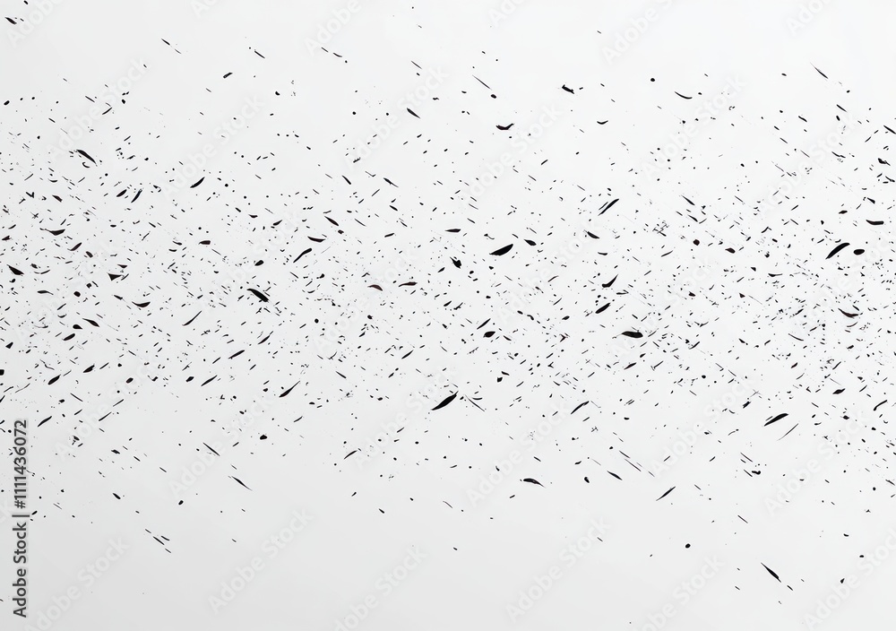Poster white background with random black lines in minimalist art style