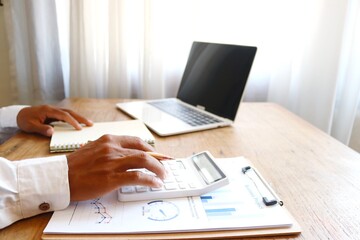 businessman working on laptop