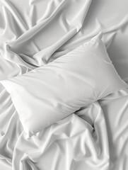 bed and pillows