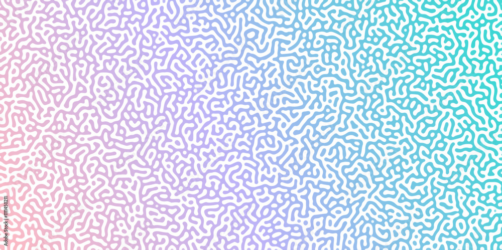 Poster Turing Abstract Pattern, suitable for any business. blue gradient color diffusion reaction seamless pattern. An abstract Reaction-diffusion or Turing pattern formation, coral reef, natural texture