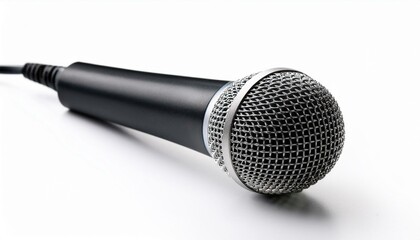 Microphone on isolated white background