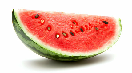 Juicy Watermelon Slice Isolated in White Background
