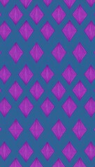 Fototapeta premium Purple Rhombus pattern hand drawn design on Black background illustration
