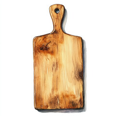 Wooden cutting board with rustic design, perfect for kitchens