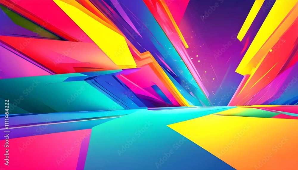 Poster abstract rainbow wave pattern vector background with bright colors