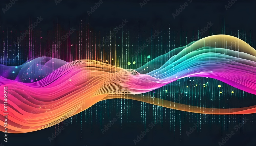 Poster fractal realms of light and color in motion
