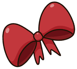 Decoration Christmas red bow, illustration Christmas png