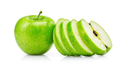 Fresh Green Apple Slices Healthy Fruit Dietary Food