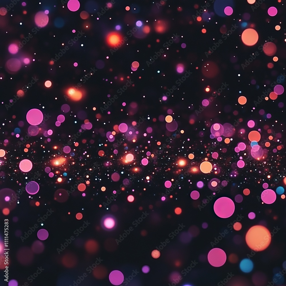 Poster Abstract background with colorful bokeh lights.